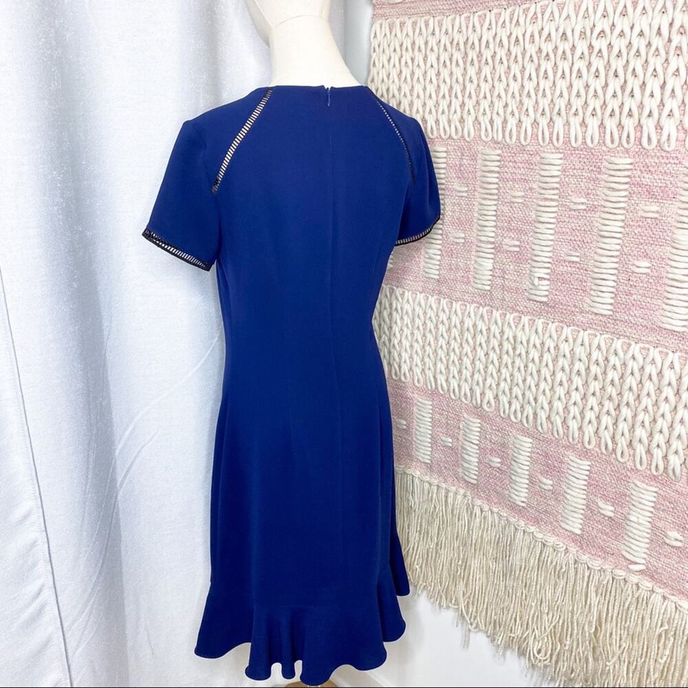 Shoshanna Lombard Navy Blue Mini Ruffle Dress Women’s 6 - Picture 5 of 11